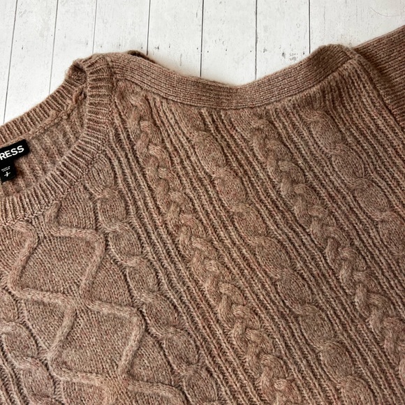 Express Cable Knit Shoulder sweater dress - Picture 6 of 8